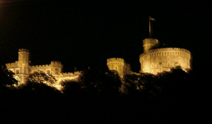 Floodlit castle