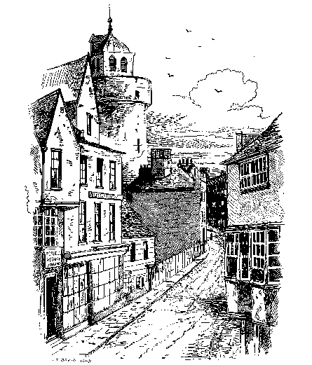 Thames Street in the late 1840s