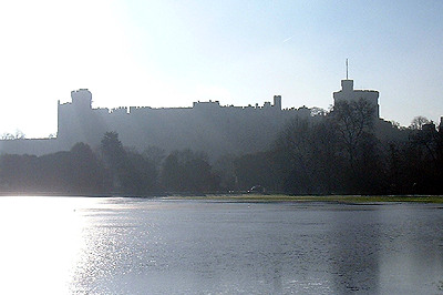 Windsor Castle reflected in floods
