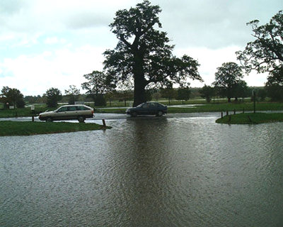 Flooded Car Park Windsor Great Park