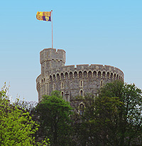 Royal Standard above Windsor Castle