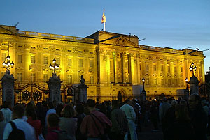 Palace illuminated