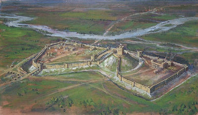 Castle in the early days - artist's impression